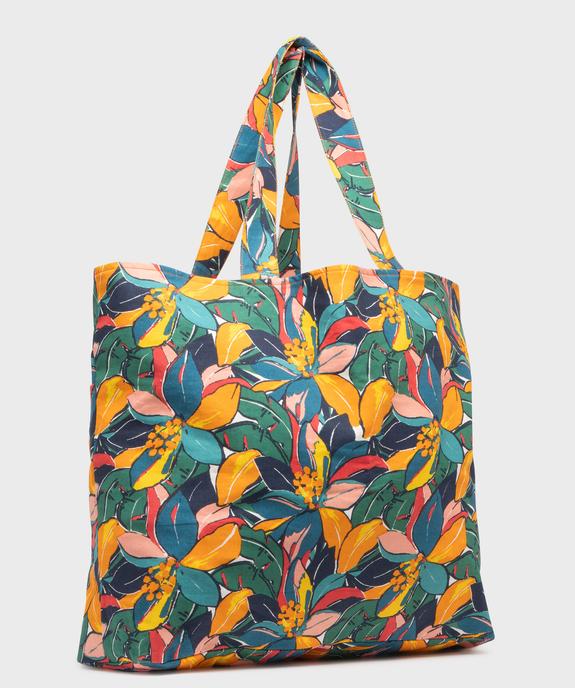 Sac de plage à motifs fleuris format XXL vue2 - GEMO (ACCESS) - GEMO