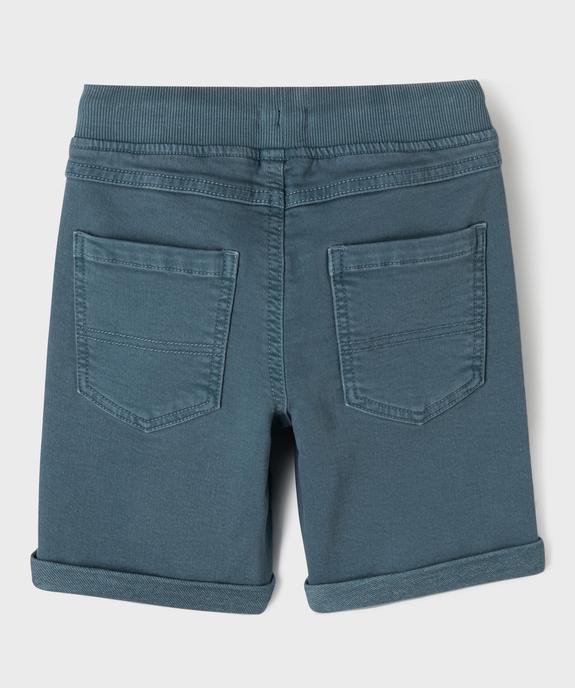 Bermuda en coton stretch coupe Regular taille ajustable garçon vue3 - GEMO (ENFANT) - GEMO