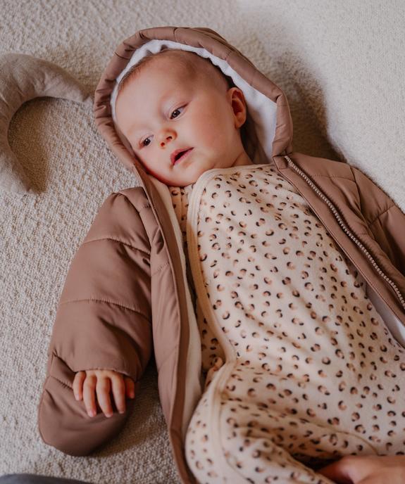 Combinaison pilote à capuche, moufles et double zip bébé vue6 - GEMO(BB COUCHE) - GEMO