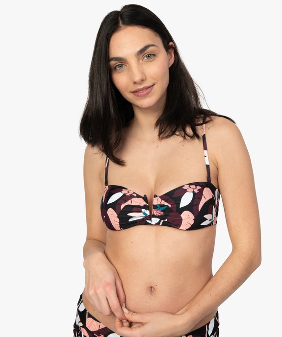 Haut de maillot de bain femme à bretelles multipositions vue1 - GEMO (PLAGE) - GEMO