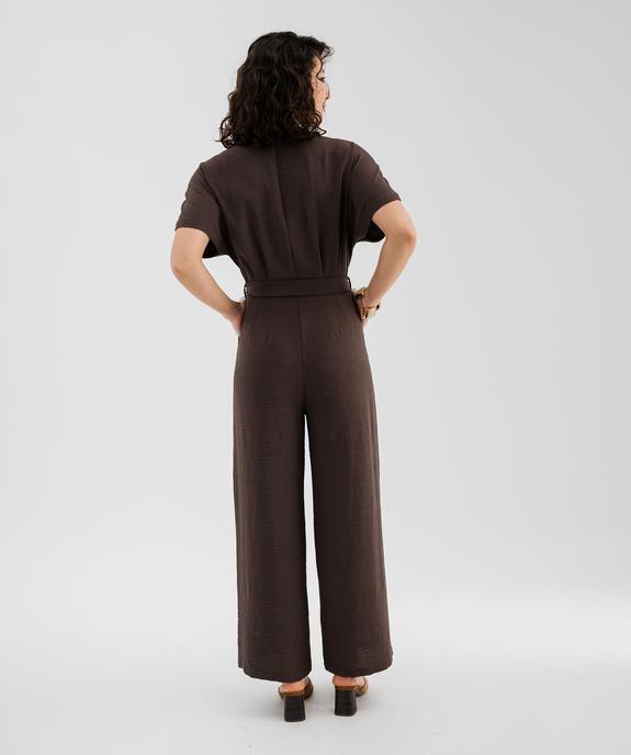 Combinaison pantalon fluide en matière froissée femme vue3 - GEMO(FEMME PAP) - GEMO