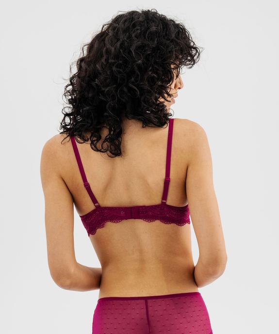 Soutien-gorge à armatures forme corbeille en dentelle vue3 - GEMO(HOMWR FEM) - GEMO
