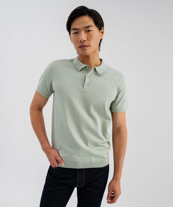 Polo à manches courtes en maille homme vue1 - GEMO 4G HOMME - GEMO