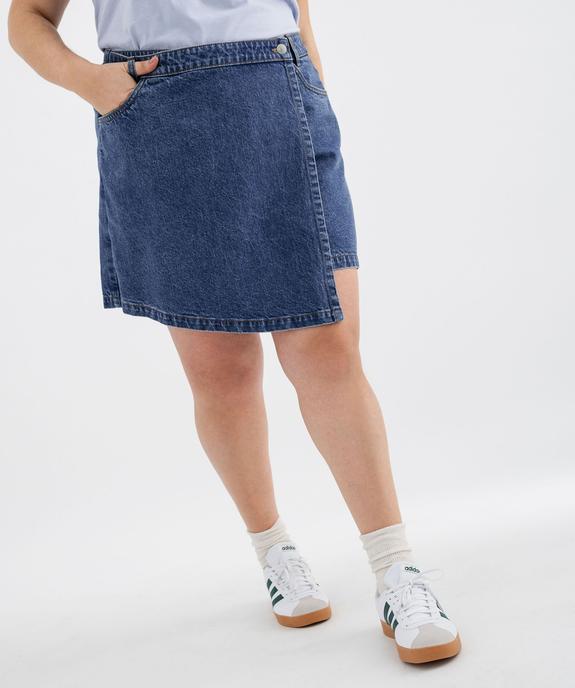 Jupe short en jean femme grande taille vue5 - GEMO (G TAILLE) - GEMO