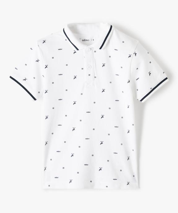 Polo à motifs manches courtes garçon vue1 - GEMO (ENFANT) - GEMO