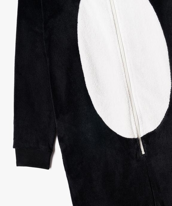 Combinaison pyjama en maille peluche motif pingouin fille vue3 - GEMO (JUNIOR) - GEMO