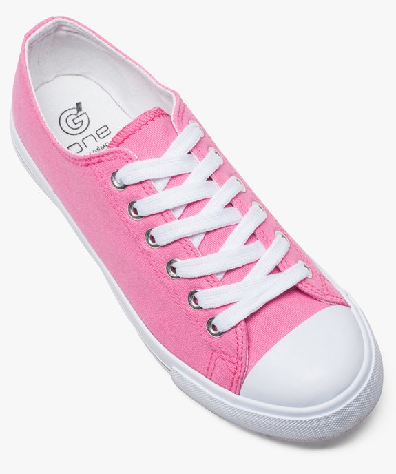 Baskets femme en toile à bout renforcé fermeture lacets vue5 - FOLLOW ME G4G - GEMO