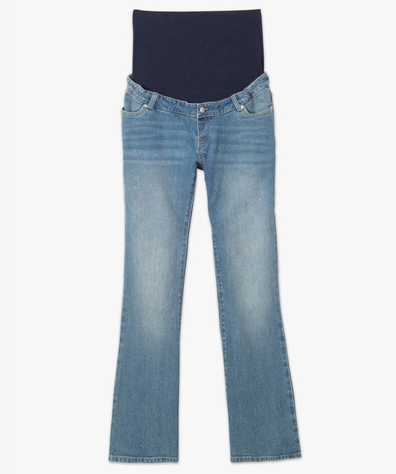 Jean de grossesse coupe bootcut avec bandeau en jersey vue4 - GEMO (MATER) - GEMO