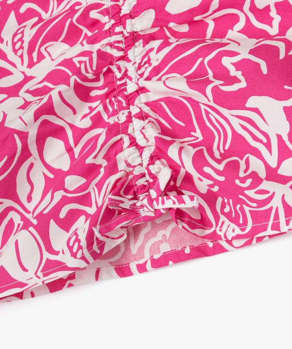 Blouse à manches courtes à motifs fleuris fille vue2 - GEMO (ENFANT) - GEMO