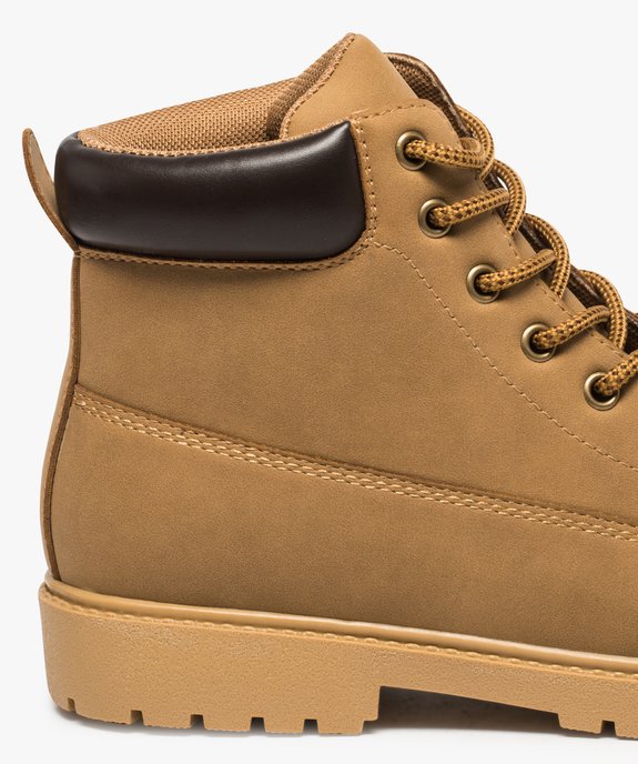 Boots femme à lacets, col rembourré et semelle crantée vue6 - GEMO (CASUAL) - GEMO