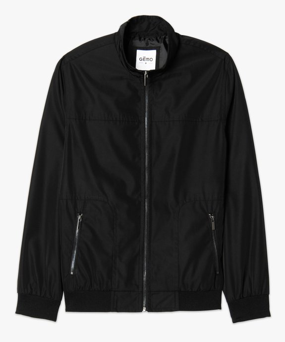 Blouson homme façon bomber au toucher satiné vue4 - GEMO (HOMME) - GEMO
