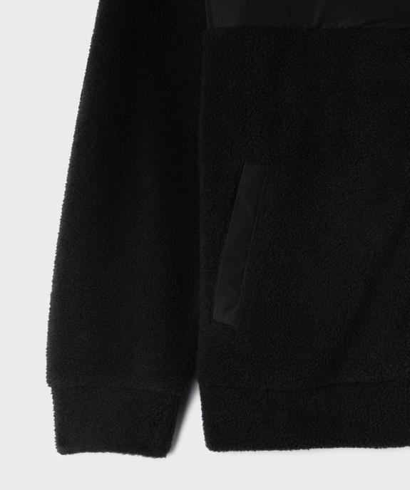 Sweat zippé bi-matières avec col montant garçon vue2 - GEMO (JUNIOR) - GEMO