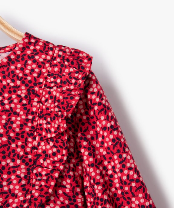 Blouse bébé fille imprimée avec volants sur le haut du buste vue2 - GEMO(BEBE DEBT) - GEMO