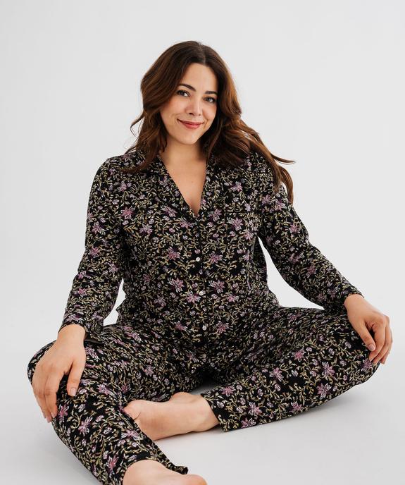 Pyjama femme grande taille deux pièces : chemise et pantalon vue5 - GEMO 4G FEMME - GEMO
