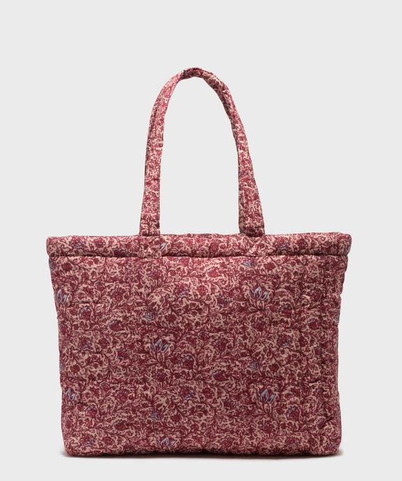 Sac cabas matelassé à motifs fleuris vue1 - GEMO (ACCESS) - GEMO