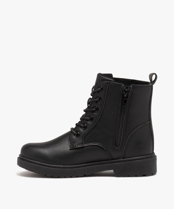 Boots à lacets et semelle crantée fille vue3 - GEMO (ENFANT) - GEMO