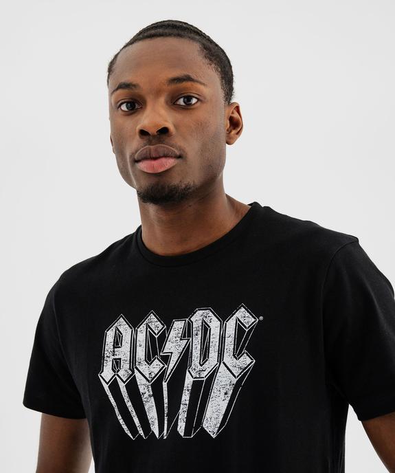 Tee-shirt manches courtes en coton imprimé homme - AC/DC vue3 - ACDC - GEMO