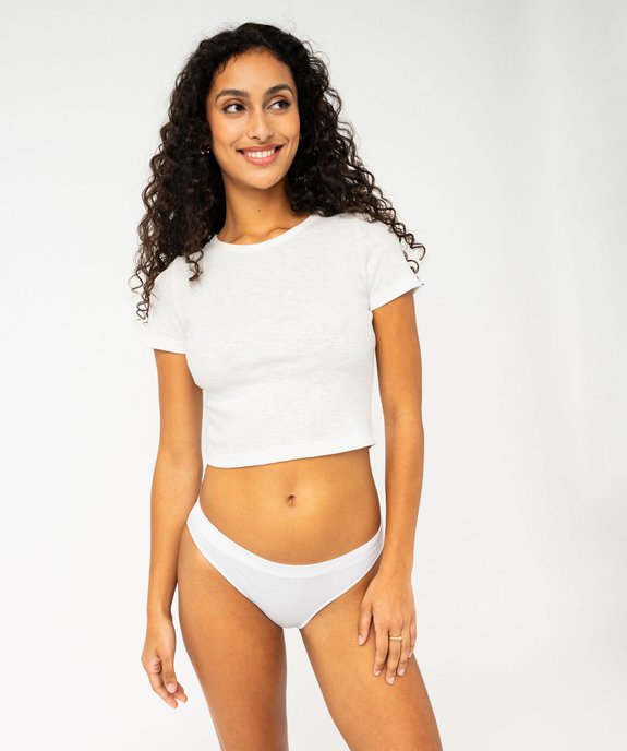 Culotte en matière extensible femme vue1 - GEMO 4G FEMME - GEMO