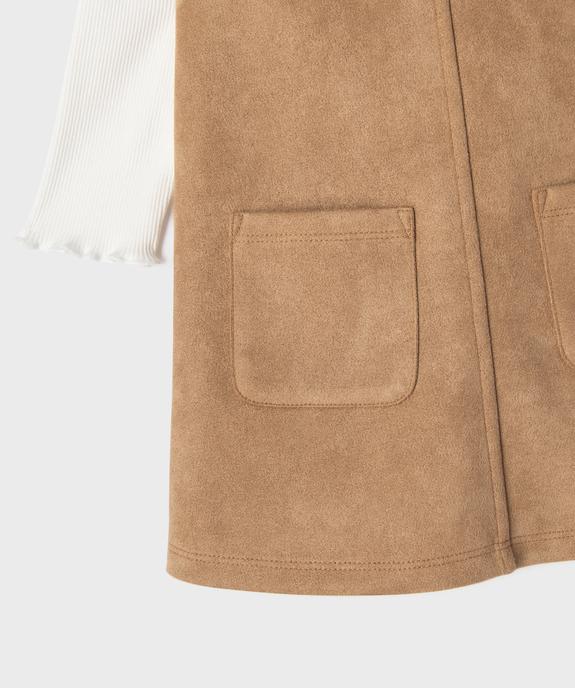 Ensemble 2 pièces bébé fille robe et tee-shirt manches longues vue2 - GEMO(BEBE DEBT) - GEMO