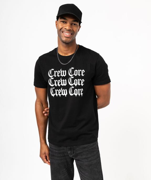 Tee-shirt à manches courtes avec inscription homme vue2 - GEMO 4G HOMME - GEMO
