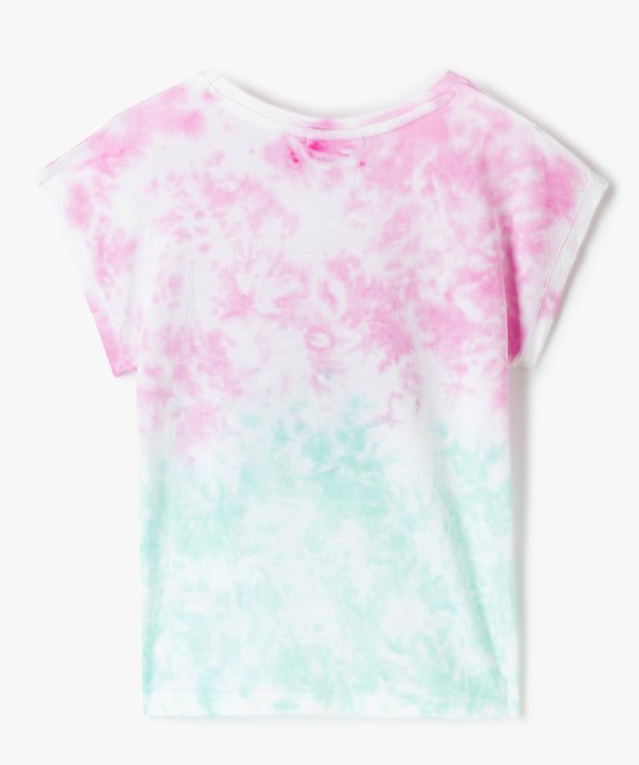 Tee-shirt fille loose tie-and-dye imprimé Pikachu - Pokémon vue3 - POKEMON - GEMO