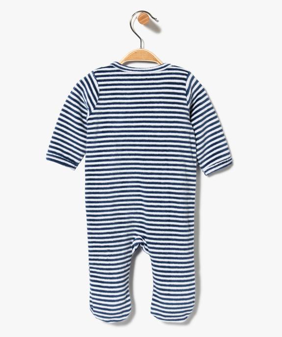 Ensemble 5 pièces : pyjama + body + bonnet + moufles + bavoir motif chat vue2 - GEMO(BB COUCHE) - GEMO