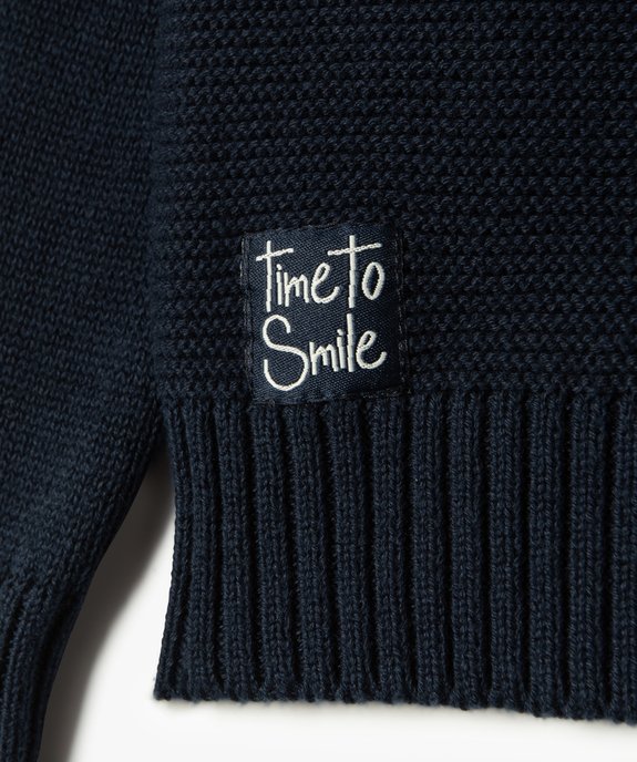 Gilet garçon en maille fantaisie à col rond vue2 - GEMO (ENFANT) - GEMO
