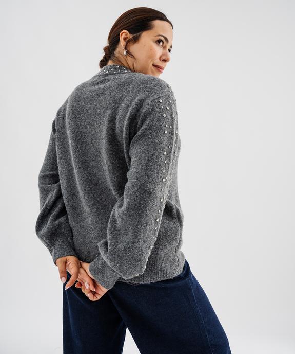 Pull en maille douillette avec strass femme grande taille vue4 - GEMO (G TAILLE) - GEMO