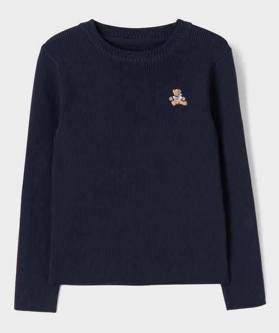 Pull en maille côtelée fille - LuluCastagnette vue3 - LULUCASTAGNETTE - GEMO