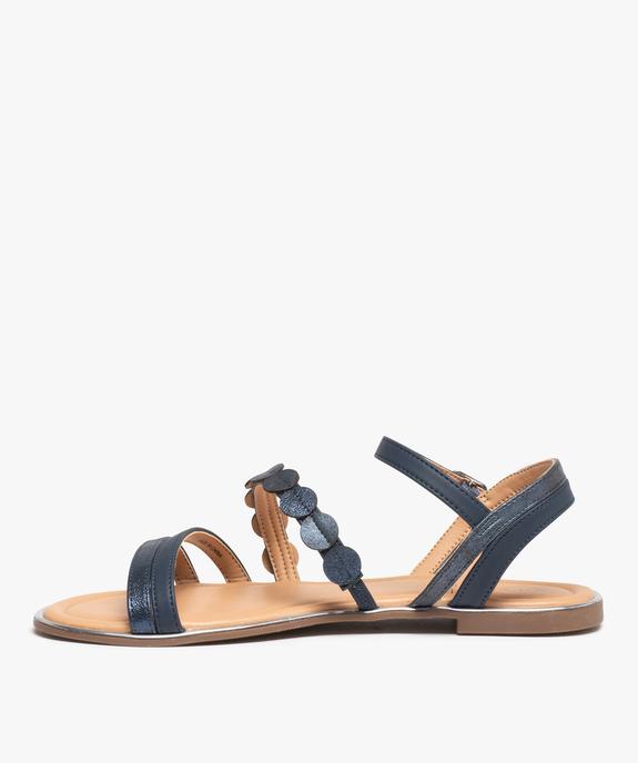 Sandales femme à talon plat coupe spéciale pied large vue3 - GEMO (CASUAL) - GEMO