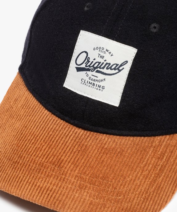 Casquette homme bicolore composée de laine vue2 - GEMO (ACCESS) - GEMO
