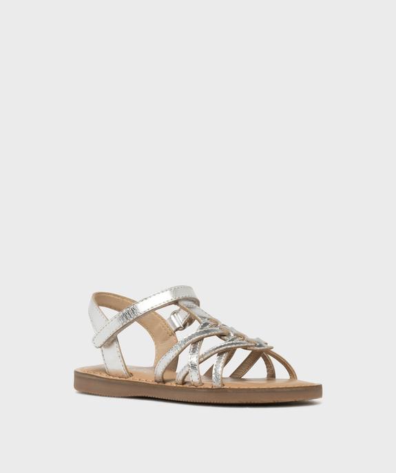 Sandales en cuir brillant multibrides fille - Lovely Wings vue2 - LOVELY WINGS GEMO FOR GOOD - GEMO