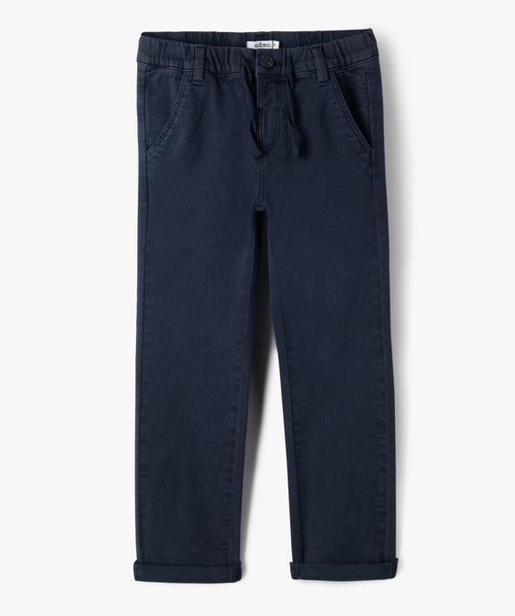 Pantalon chino coupe Regular taille élastique garçon vue1 - GEMO (ENFANT) - GEMO