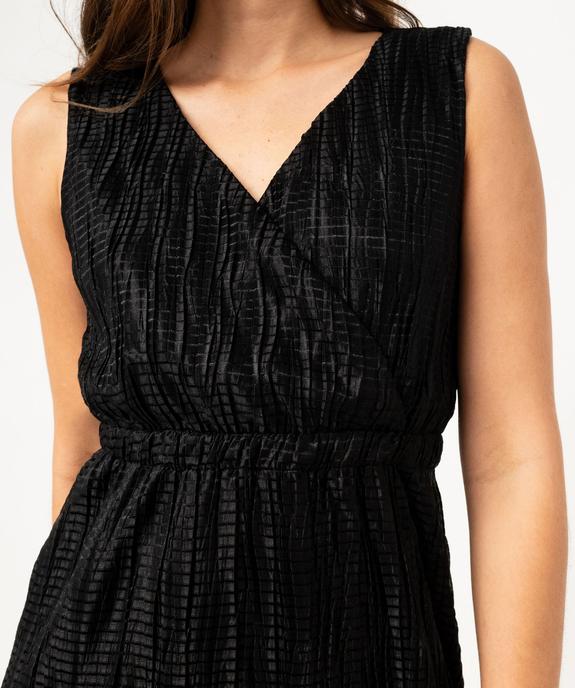 Robe courte sans manches en maille gaufrée scintillante femme vue5 - GEMO(FEMME PAP) - GEMO