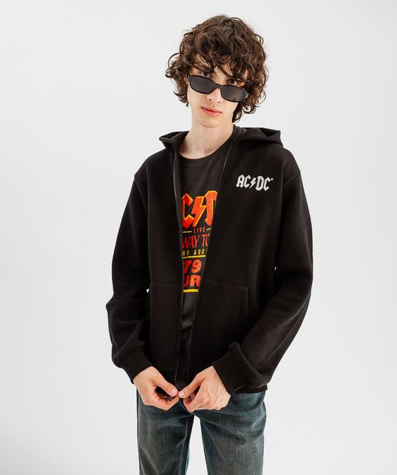 Sweat à capuche zippé imprimé homme - AC/DC vue1 - ACDC - GEMO