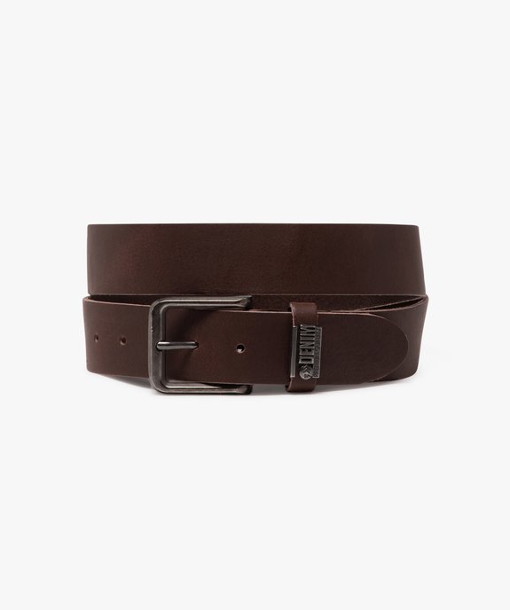 Ceinture en cuir à grosse boucle en métal vieilli homme vue1 - GEMO (ACCESS) - GEMO