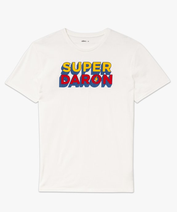 Tee-shirt homme à manches courtes avec message humoristique vue5 - GEMO 4G HOMME - GEMO