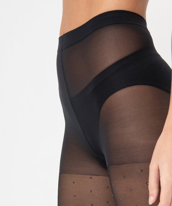 Collants femme en voile à pois pailleté vue2 - GEMO(HOMWR FEM) - GEMO