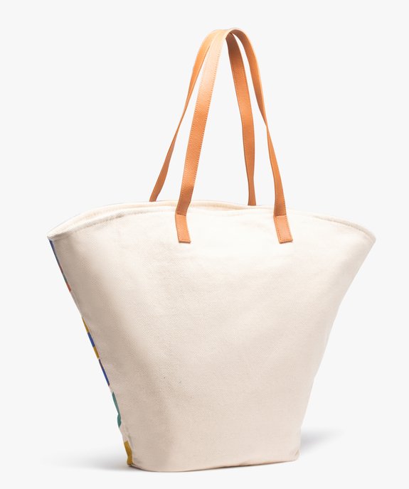 Sac cabas femme en toile grand format vue2 - GEMO (ACCESS) - GEMO