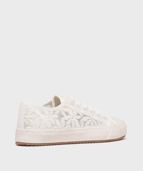 Tennis en toile transparente brodée femme - Follow Me vue4 - FOLLOW ME - GEMO