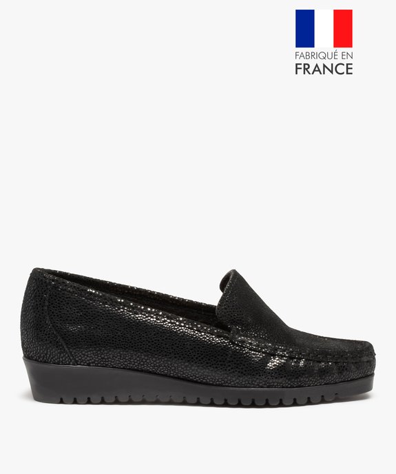 Mocassins confort femme à semelle crantée et dessus cuir  vue1 - GEMO (CONFORT) - GEMO