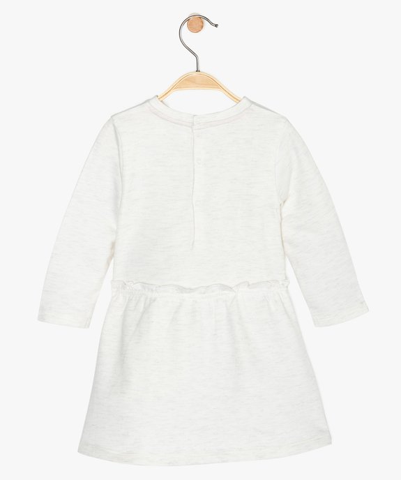 Robe bébé fille matière sweat à manches longues vue3 - GEMO(BEBE DEBT) - GEMO