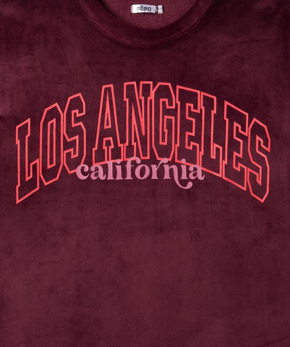 Pyjama en velours imprimé fille vue2 - GEMO (JUNIOR) - GEMO