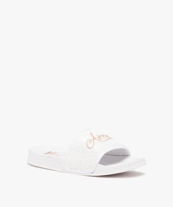 Mules de piscine fille ornées de sequins – Airness vue2 - AIRNESS - GEMO