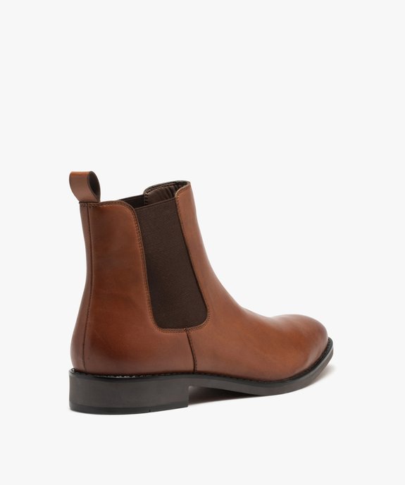 Chelsea boots dessus cuir homme - Tanéo vue4 - TANEO - GEMO