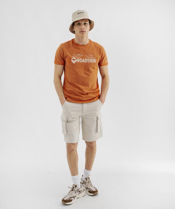 Tee-shirt manches courtes avec motif grands espaces homme - Roadsign vue2 - ROADSIGN GEMO FOR GOOD D - GEMO