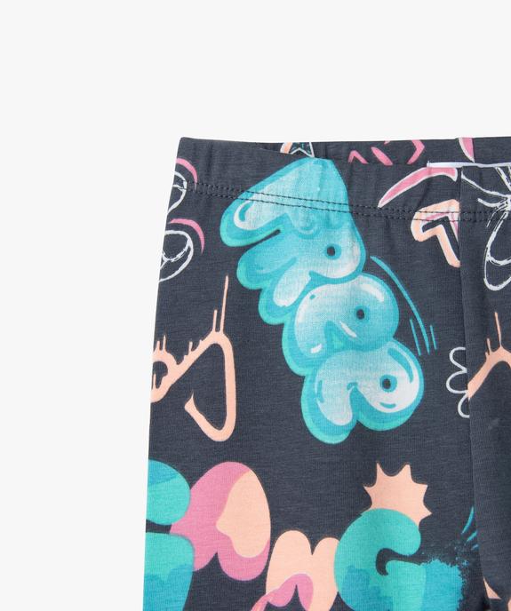 Legging long imprimé fille vue3 - GEMO (ENFANT) - GEMO