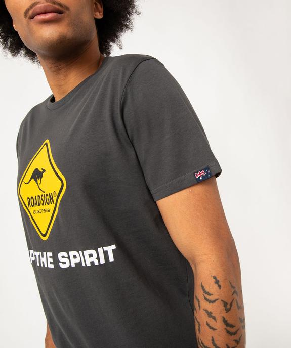 Tee-shirt manches courtes en coton imprimé homme - Roadsign vue2 - ROADSIGN D - GEMO