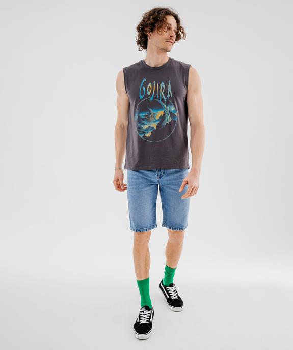 Débardeur en jersey de coton imprimé homme - Gojira vue5 - GOJIRA - GEMO