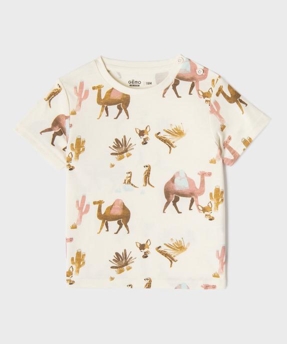 Tee-shirt manches courtes imprimés bébé garçon (lot de 2) vue3 - GEMO(BEBE DEBT) - GEMO